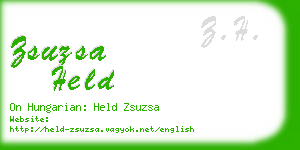 zsuzsa held business card